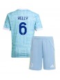 Billige Juventus Lloyd Kelly #6 Bortedraktsett Barn 2025-26 Kortermet (+ Korte bukser)